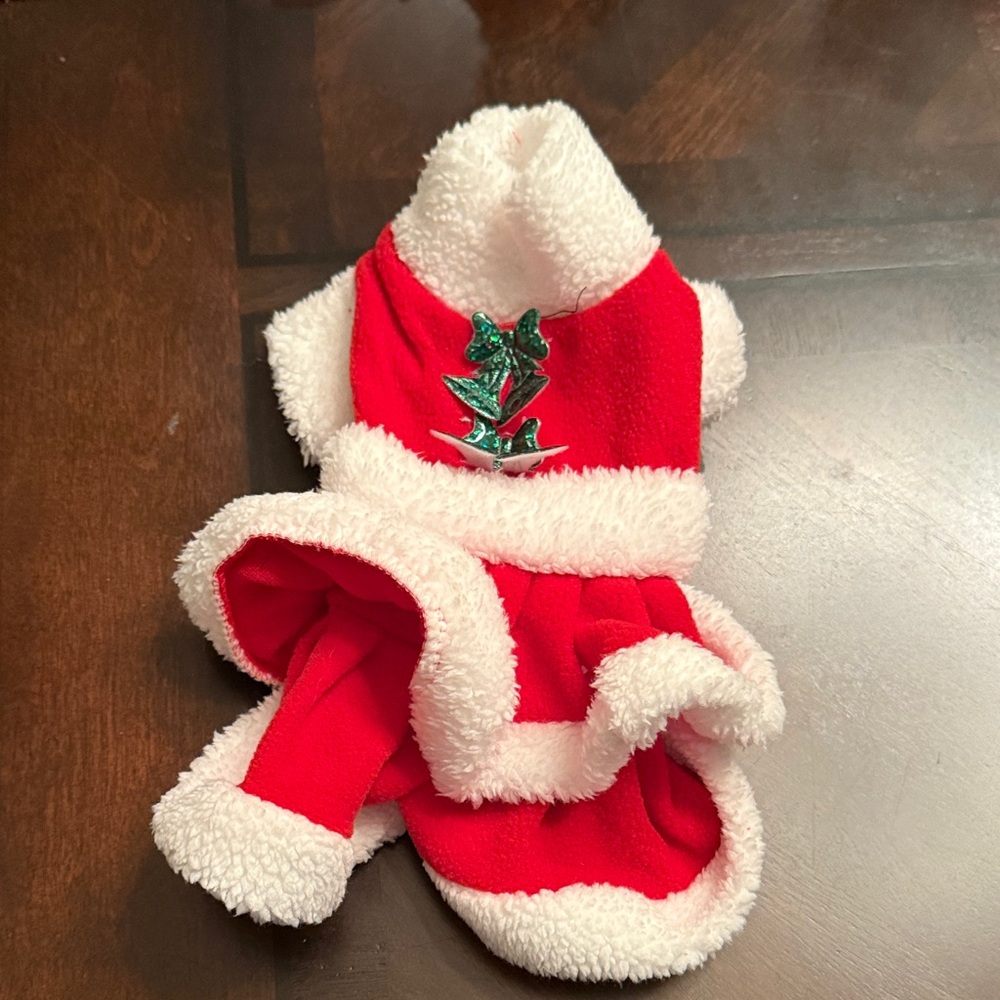 Festive Red and White Pet Outfit